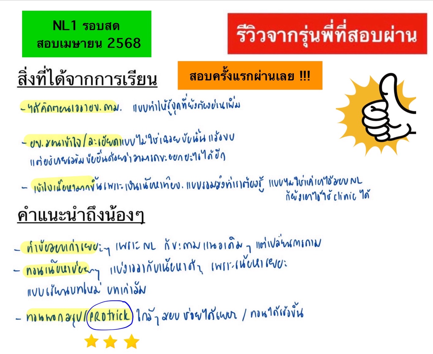 สอบผ่าน NL